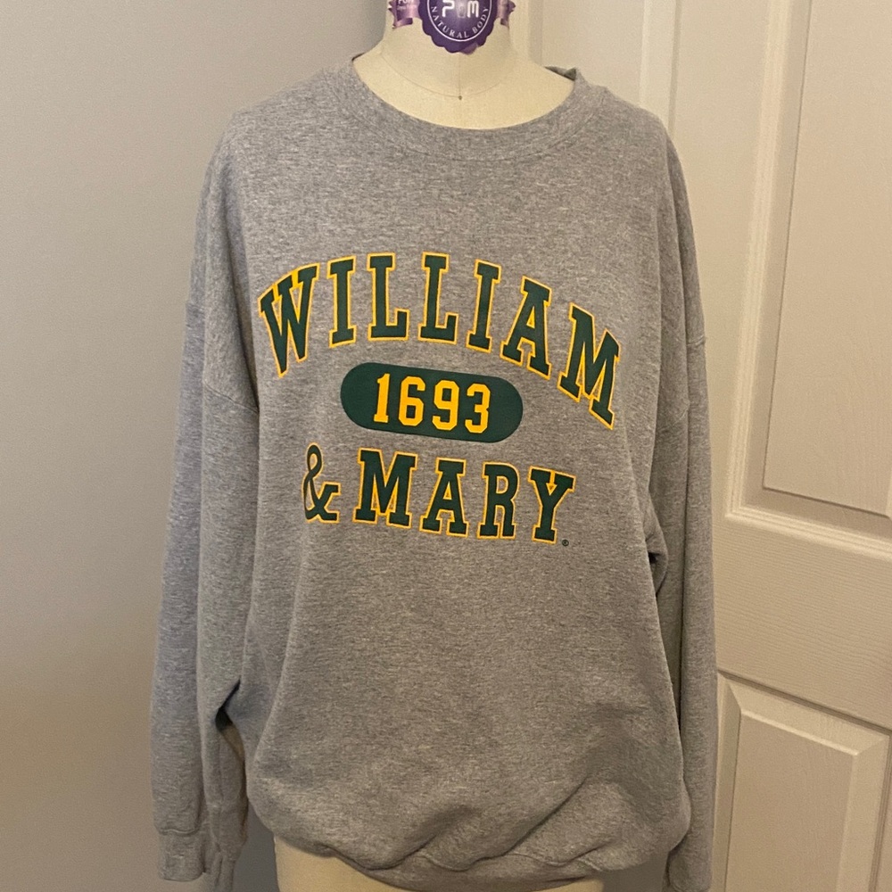 Gildan Gray William & Mary Crewneck Sweater